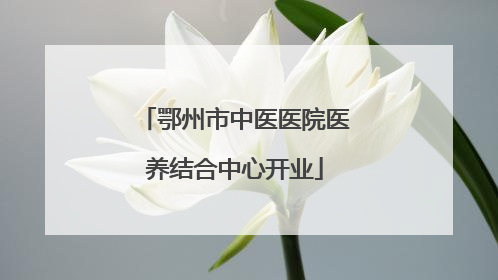 鄂州市中医医院医养结合中心开业