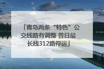 青岛两条“特色”公交线路有调整 昔日最长线312路停运