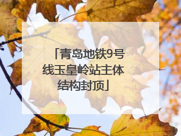 青岛地铁9号线玉皇岭站主体结构封顶
