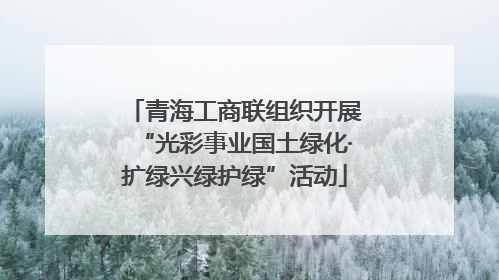 青海工商联组织开展“光彩事业国土绿化·扩绿兴绿护绿”活动