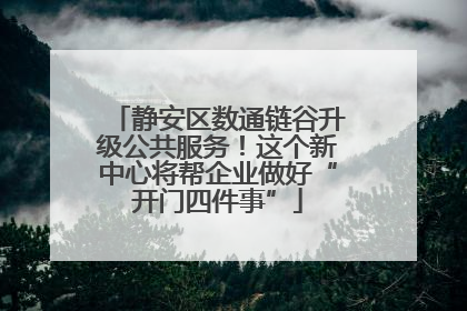 静安区数通链谷升级公共服务！这个新中心将帮企业做好“开门四件事”