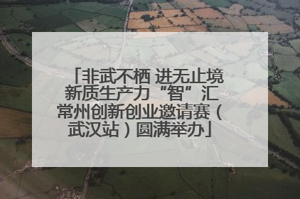非武不栖 进无止境 新质生产力“智”汇常州创新创业邀请赛（武汉站）圆满举办