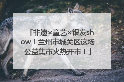 非遗×童艺×银发show！兰州市城关区这场公益集市火热开市！