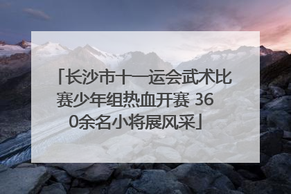长沙市十一运会武术比赛少年组热血开赛 360余名小将展风采