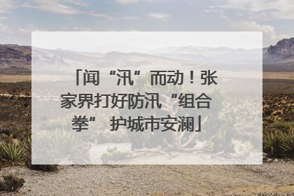 闻“汛”而动！张家界打好防汛“组合拳” 护城市安澜