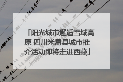 阳光城市邂逅雪域高原 四川米易县城市推介活动即将走进西藏