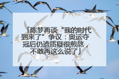 陈梦再谈“我的时代到来了”争议：奥运夺冠后仍遭质疑很煎熬，不敢再这么说了
