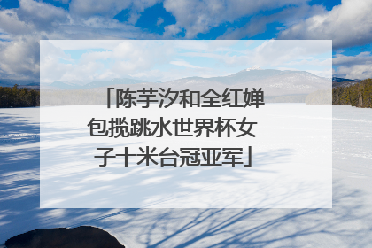 陈芋汐和全红婵包揽跳水世界杯女子十米台冠亚军