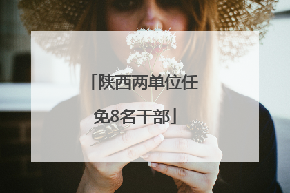 陕西两单位任免8名干部