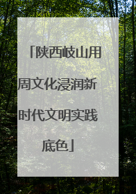 陕西岐山用周文化浸润新时代文明实践底色