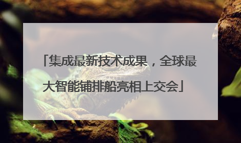 集成最新技术成果，全球最大智能铺排船亮相上交会