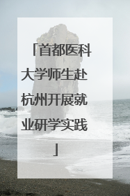 首都医科大学师生赴杭州开展就业研学实践