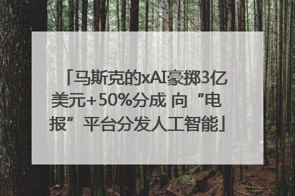 马斯克的xAI豪掷3亿美元+50%分成 向“电报”平台分发人工智能