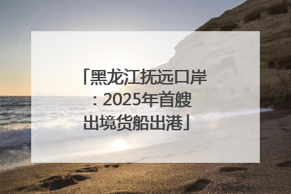 黑龙江抚远口岸：2025年首艘出境货船出港