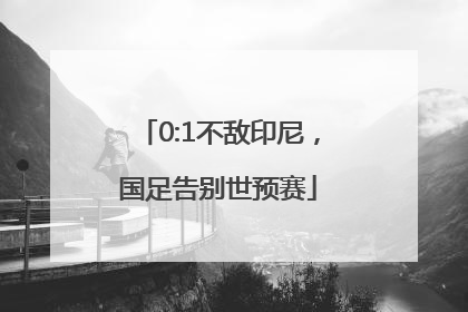 0:1不敌印尼，国足告别世预赛