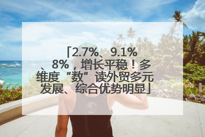 2.7%、9.1%、8%，增长平稳！多维度“数”读外贸多元发展、综合优势明显