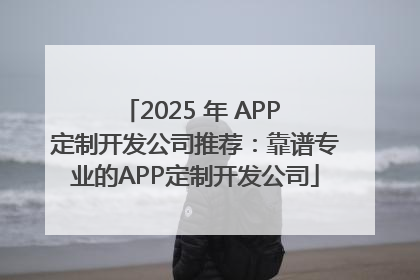 2025 年 APP 定制开发公司推荐：靠谱专业的APP定制开发公司