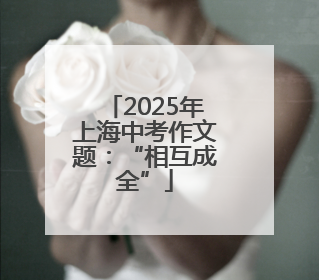 2025年上海中考作文题：“相互成全”