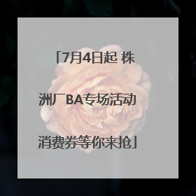 7月4日起 株洲厂BA专场活动消费券等你来抢