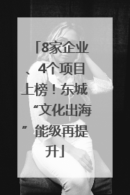 8家企业、4个项目上榜！东城“文化出海”能级再提升
