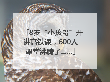 8岁“小孩哥”开讲高铁课，600人课堂沸腾了……