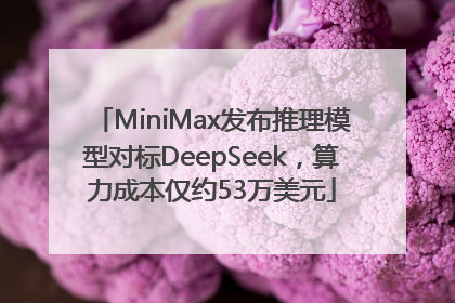 MiniMax发布推理模型对标DeepSeek，算力成本仅约53万美元